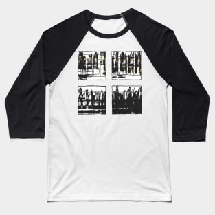 Liminal Space in Monocrome Abstraction through 4 windows Baseball T-Shirt